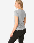 Women's Titanium Gray Short Sleeve Underscrub Back