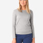Women's Long Sleeve Underscrub Titanium Gray Front View