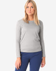 Women's Long Sleeve Underscrub Titanium Gray Front View