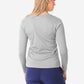 Women's Long Sleeve Underscrub Titanium Gray Back View