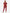 Women's Four-Pocket Scrub Top Bold Burgundy with Perfect Scrub Joggers  Front View