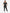 TiScrubs Real Black Women's Stretch Perfect Jogger Pants and One-Pocket Tuckable Top Front View Full Body