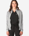 Women's Mesh Scrub Jacket Titanium Gray Front View Jacket Only