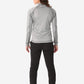 Women's Mesh Scrub Jacket Titanium Gray Back View Full Body Plus Black Stretch Scrubs