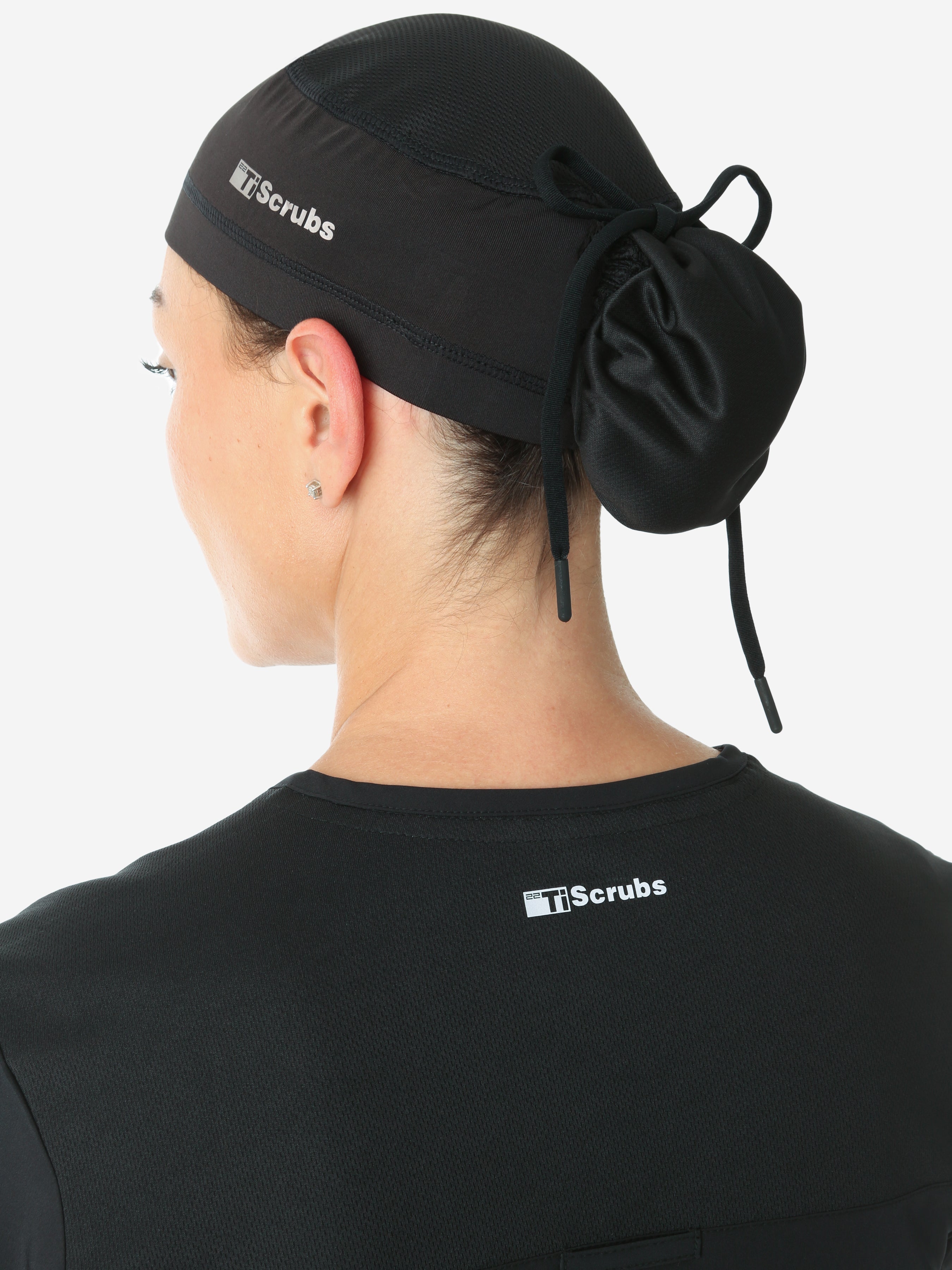 TiScrubs Women's Scrub Cap Real Back and Side View