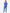 Women's Four-Pocket Scrub Top Royal Blue with 9-Pocket Scrub Pants Front View