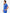 Women's Four-Pocket Scrub Top Royal Blue Side View