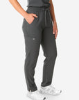 TiScrubs Charcoal Gray Women's Stretch 9-Pocket Pants Side View Pants Only
