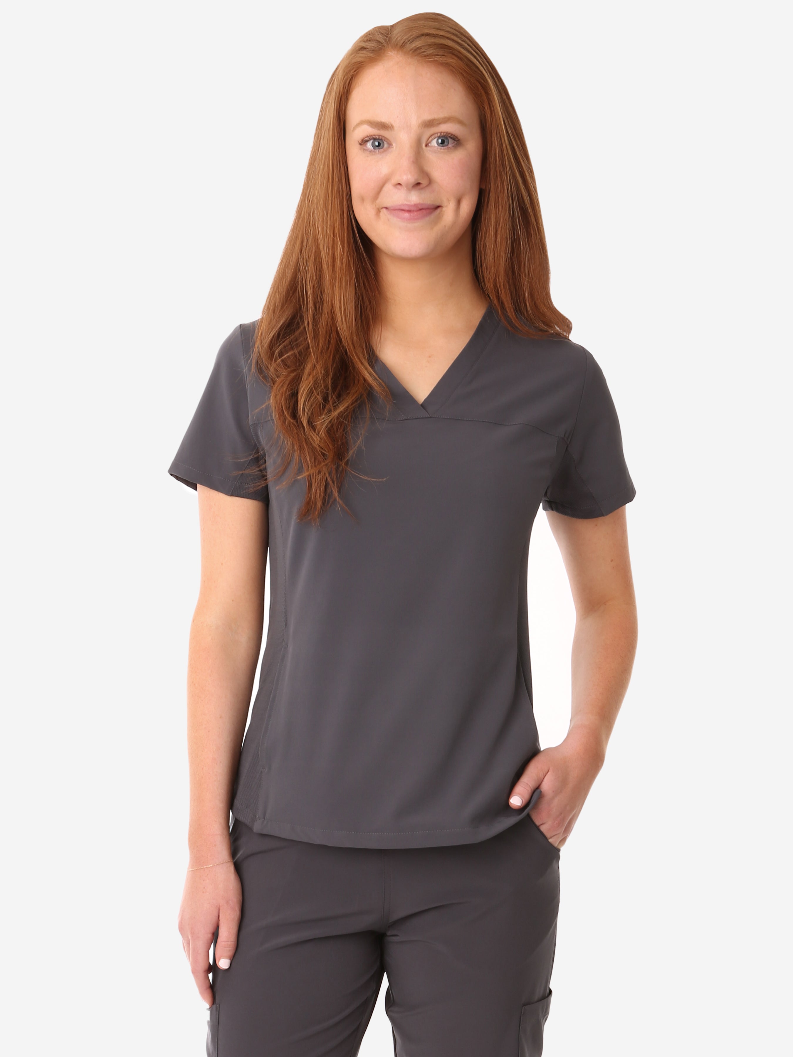 Women&#39;s Stash-Pocket Scrub Top