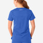 TiScrubs Women's Stretch Royal Blue One-Pocket Scrub Top Untucked Back View Top Only