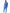 Men's Five-Pocket Scrub Top Royal Blue with 9-Pocket Pants Side View