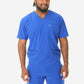 Men's Five-Pocket Scrub Top Royal Blue Front View
