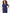 Women's Four-Pocket Scrub Top Navy Blue Top Only Front View
