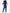 Women's 9-Pocket Scrub Pants Navy Straight Tapered Leg Back View