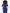 Women's Four-Pocket Scrub Top Navy Blue Top Only Back View