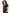 Women's Four-Pocket Scrub Top Real Black Top Only Front View with Accessories