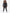 Women's Real Black Long-Sleeve Scrub Untucked Full Body Front View with Perfect Joggers