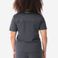 Women's Four-Pocket Scrub Top Charcoal Top Only Back View