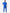 Titanium Gray Men's Long-Sleeve Mesh Underscrub Back with Royal Blue Scrubs