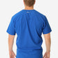 Men's Double-Pocket Scrub Top Royal Blue Back