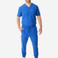 Men's Perfect Jogger Scrub Pants Royal Blue with Double-Pocket Top Front
