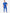 Men's Royal Blue 9-Pocket Scrub Pants with Double-Pocket Scrub Top Front View