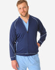 TiScrubs Navy Blue Men's Mesh Scrub Jacket Only Front