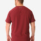 TiScrubs Men's Stretch Bold Burgundy Double-Pocket Scrub Top Only Back