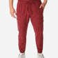 TiScrubs Stretch Bold Burgundy Jogger Scrub Pants Only Front