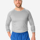 Titanium Gray Men's Long-Sleeve Mesh Underscrub Front