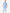 Men's 9-Pocket Scrub Pants Ceil Blue with Double-Pocket Scrub Top Front