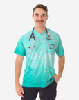 Men's The University of Kansas Health System Scrub Top Design Contest Winner You Matter We Care Top Only Front View