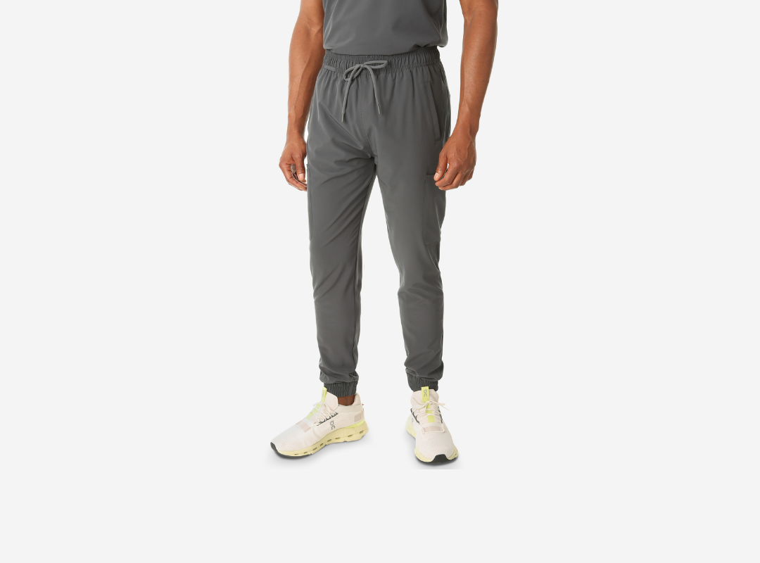 Men's Charcoal Gray Best Scrub Jogger Scrub Pants