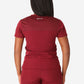 TiScrubs Women's Stretch Bold Burgundy One-Pocket Tuckable Scrub Top Untucked  Top Only Back