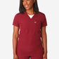 TiScrubs Women's Stretch Bold Burgundy One-Pocket Tuckable Scrub Top Untucked  Top Only Front