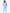 TiScrubs Women's Stretch Ceil Blue One-Pocket Tuckable Scrub Top and 9-Pocket Pants Tucked  Full Body Front