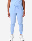 TiScrubs Ceil Blue Women's Stretch Perfect Jogger Pants Front View Pants Only