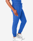 TiScrubs Royal Blue Women's Stretch Perfect Jogger Pants Side View Pants Only