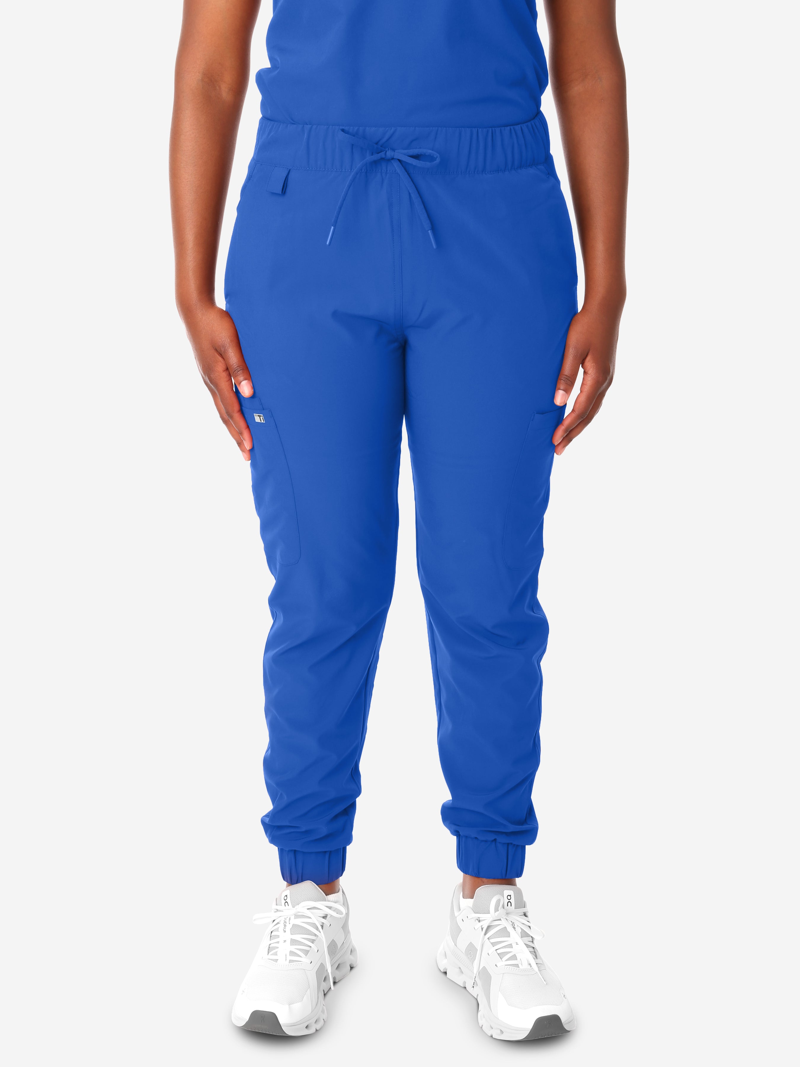 TiScrubs Royal Blue Women&#39;s Stretch Perfect Jogger Pants Front View Pants Only