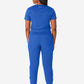 TiScrubs Royal Blue Women's Stretch Perfect Jogger Pants and One-Pocket Tuckable Top Front Back Full Body