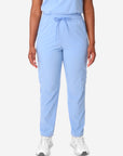 TiScrubs Ceil Blue Women's Stretch 9-Pocket Pants Front View Pants Only