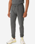 TiScrubs Stretch Charcoal Gray Men's Jogger Scrub Pants Only Front