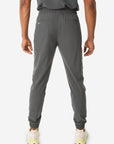TiScrubs Stretch Charcoal Gray Men's Jogger Scrub Pants and Pants Only Back