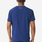 Men's Double-Pocket Scrub Top Navy Blue Untucked Back View