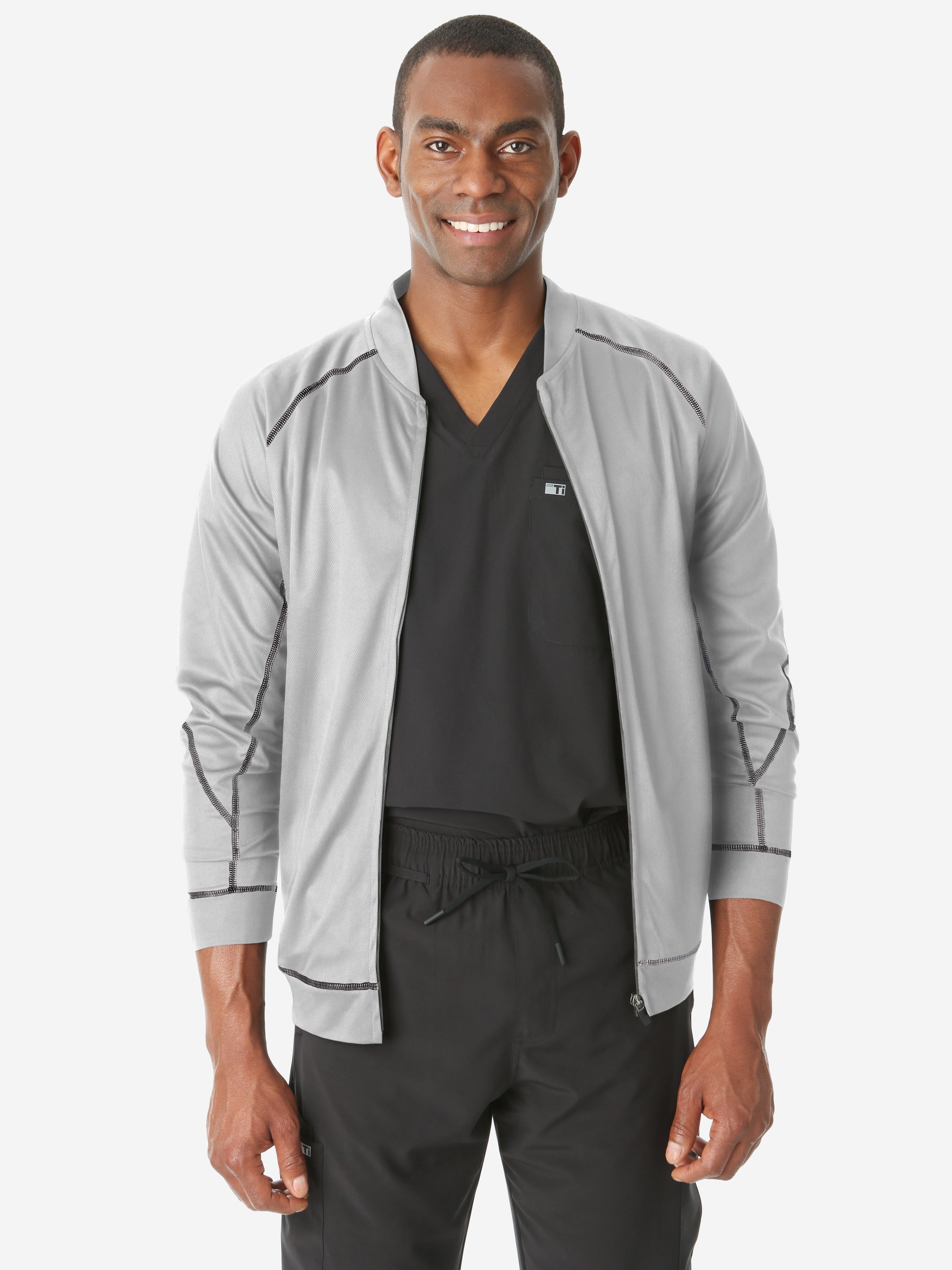Men s Scrub Jacket TiScrubs
