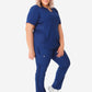 Women's Navy Blue Stash-Pocket Top Side 