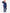 Women's Mesh Scrub Jacket Navy Blue Side View Full Body Plus Navy Stretch Scrubs