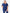 Women's Navy Blue Stash-Pocket Scrub Top Front View