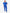 Women's Stash-Pocket Scrub Top Royal Blue with 9-Pocket Scrub Pants Front View