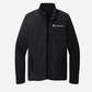 Port Authority Fleece Zipper Jacket with University of Kansas Health System Logo Black Front View